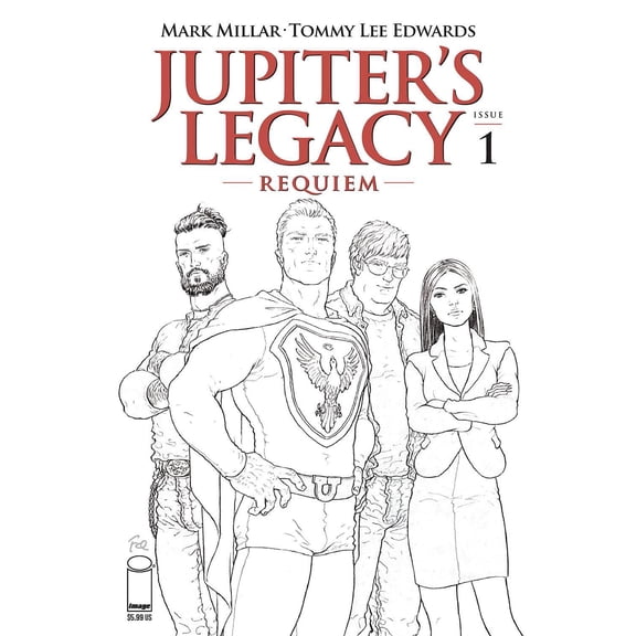 Jupiters Legacy Requiem #1 (of 12) Cvr C Quitely B&w (mr) Image Comics Comic Book