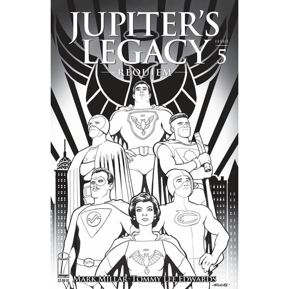Jupiters Legacy Requiem #5 (of 12) Cvr C Maguire B&w (mr) Image Comics Comic Book