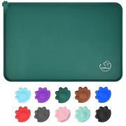 Juqiboom Silicone Waterproof Dog Cat Pet Feeding Mats, Non Slip, Easy Clean Pet Dog Cat Bowl Mats Placemat 18.5" x 11.5"