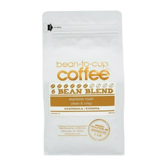 Jura 6 Bean Blend Bean-to-Cup Medium Roasted Coffee for Americanos and Iced Coffee Specialties with Guatemala Antigua and Ethiopia Yirgacheffe Beans (1 lb)
