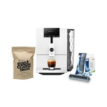 Jura ENA 4 Espresso Machine (White) with Filter, Cleaning Tablets and Coffee