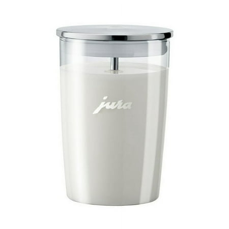 JURA - Glass Milk Container - Clear/Stainless Steel