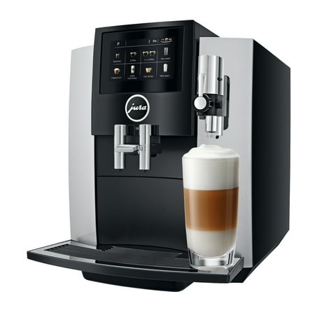 Jura - S8 Automatic Coffee Machine with One Touch Espresso and Cappuccino - Moonlight Silver