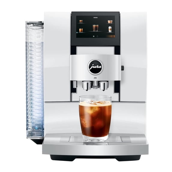 Jura Z10 Automatic Coffee and Espresso Machine with 40-Specialties, 4.3 Inch Touch Display and Product Recognizing Grinder (Diamond White)