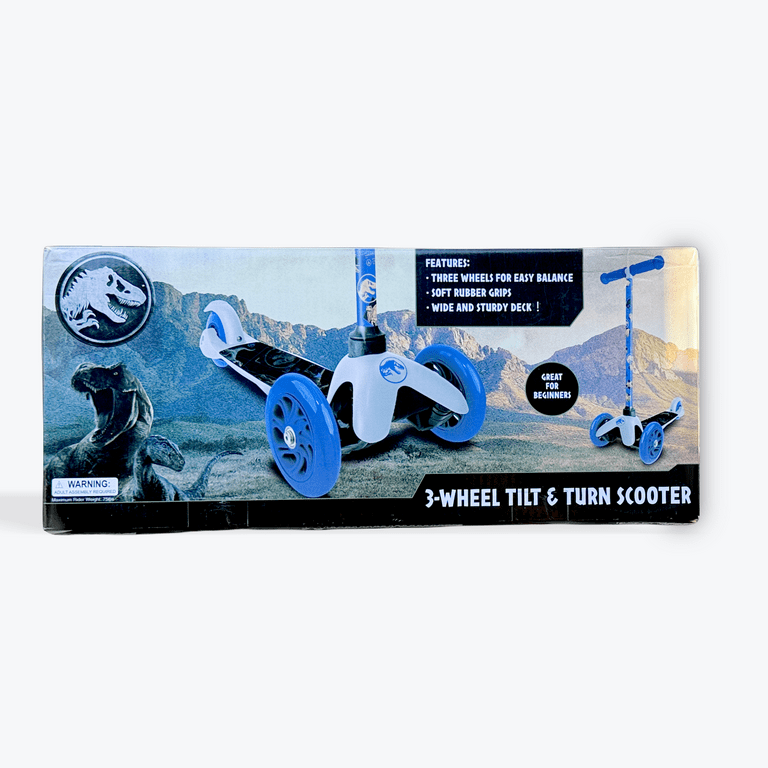 Jurassic 3 Wheel Tilt & Turn Scooter for kids - Walmart.com