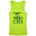 thumbnail image 1 of Jurassic Always Be Yourself T-Rex Youth Girls Tank Top Lime YMD, 1 of 1
