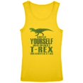 thumbnail image 1 of Jurassic Always Be Yourself T-Rex Youth Girls Tank Top Yellow YMD, 1 of 1