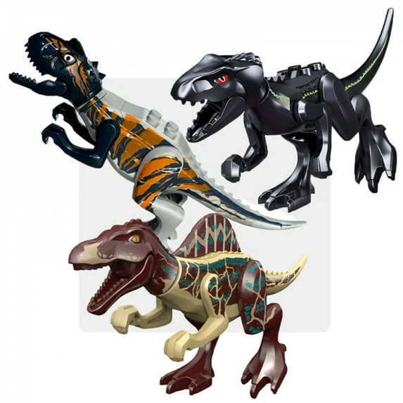 Jurassic Cool Dinosaurs World Triceratops Velociraptor Indominus T-Rex Model Assemble Building Blocks Toys For Children Boy Gift