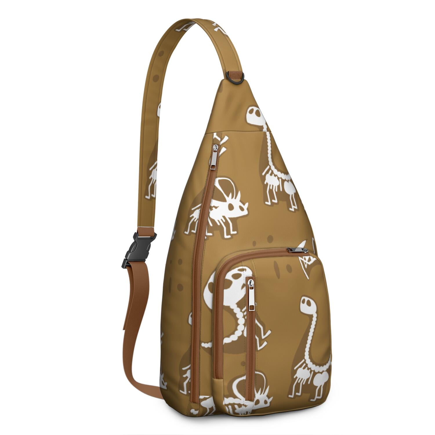 Jurassic Dino Sling Bag&nbsp;- Colorful Prehistoric Print Shoulder Backpack (Lightweight & Stylish)