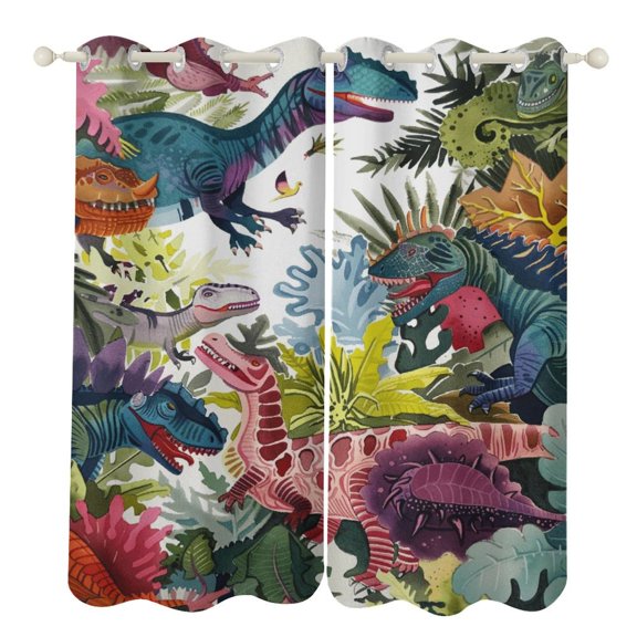 Jurassic Dinosaur Blackout Curtains for Bedroom Curtains Insulated Room Darkening Window Drapes for Living Room