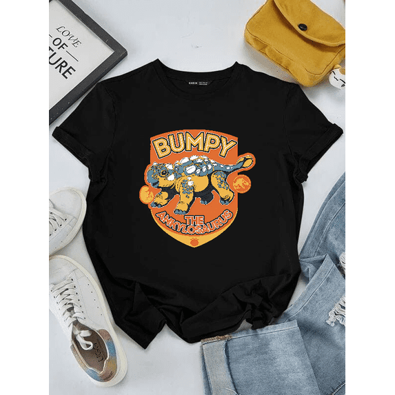 Jurassic Dinosaur Camp Cretaceous Bumpy The Ankylosaurus Art Unisex T-Shirt V16550 ,up to size 5XL