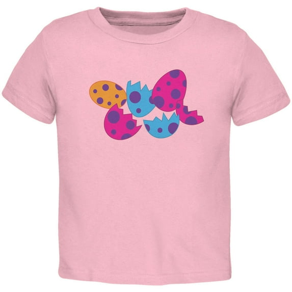 Jurassic Dinosaur Dino Eggs Light Pink Toddler T-Shirt - 3T