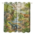 thumbnail image 1 of Jurassic Dinosaur Window Curtain Panels Grommet Blackout Curtains Blackout Curtains for Living Room, 1 of 7