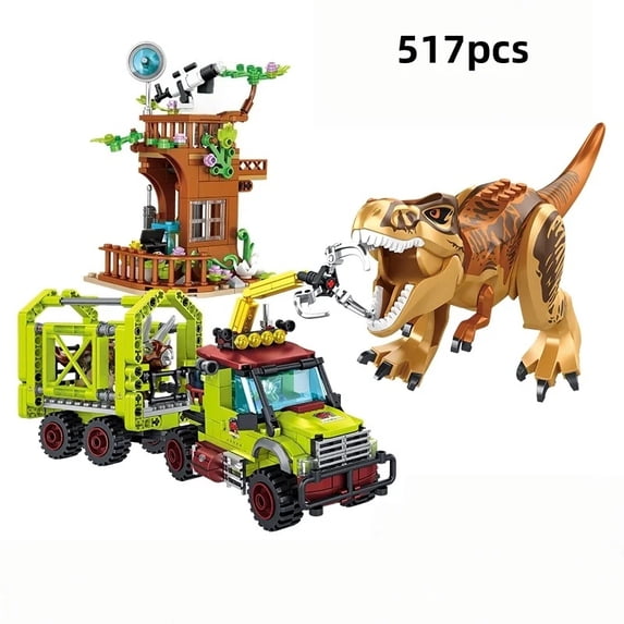 Jurassic Dinosaur World Building Blocks, Dino Animal Park Model with ...