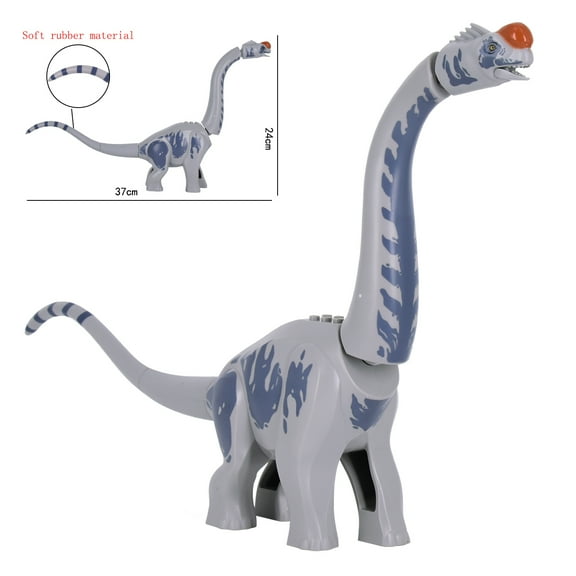 Jurassic Dinosaur World Titanosaurus Realistic Design Soft Rubber Material Building Bolcks Bricks Dinosauios Park figures Toy