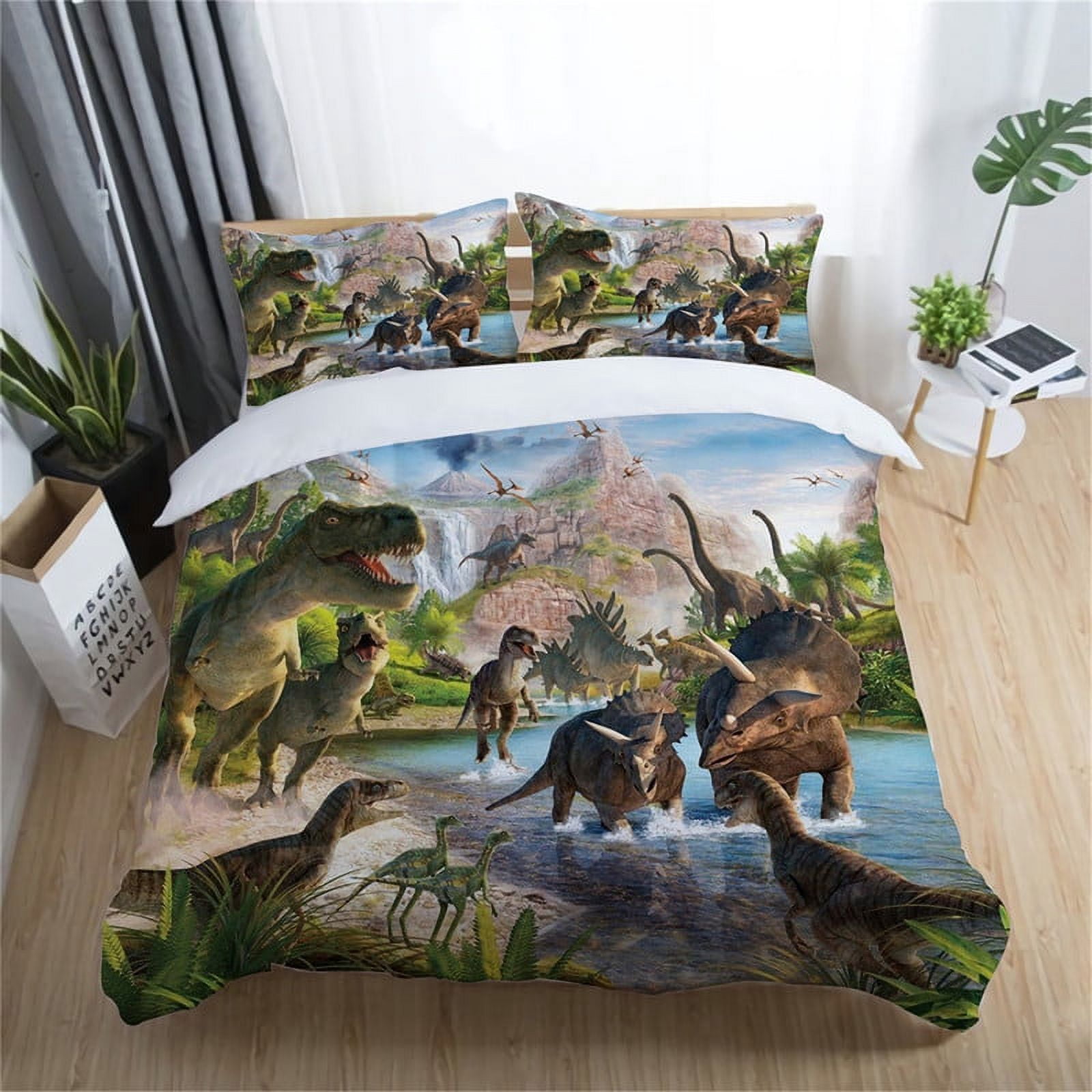 Jurassic Dinosaurs Bedroom Decor Soft Duvet Cover Highend Comforter ...