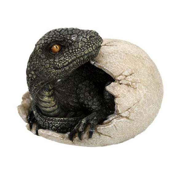 Jurassic Era Predator Velociraptor Breaking Out of Egg Dinosaur Figurine Hatchling Collectible Figurine Statue