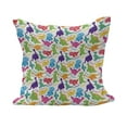 thumbnail image 1 of Jurassic Fluffy Throw Pillow Cushion Cover, Dinosaur Archaeological Historical Monster Wild Creature Cartoon Print, Decorative Square Accent Pillow Case, 28" x 28", Multicolor, by Ambesonne, 1 of 5