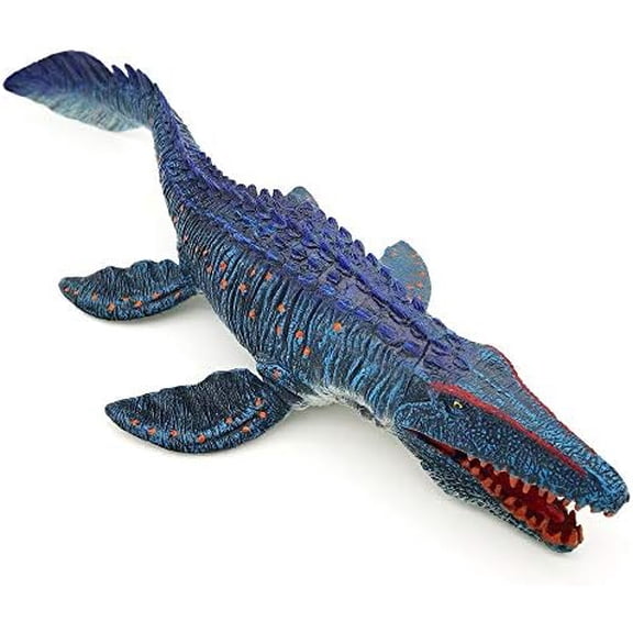 Jurassic Large Mosasaurus Dinosaur Toy 13.4’’, Realistic Dinosaur Toy Figures, Dinosaur Figurine, Deep Sea Monster Plastic Ocean Protector Dinosaur for Bath Pool Toy, Cake Topper Decoration