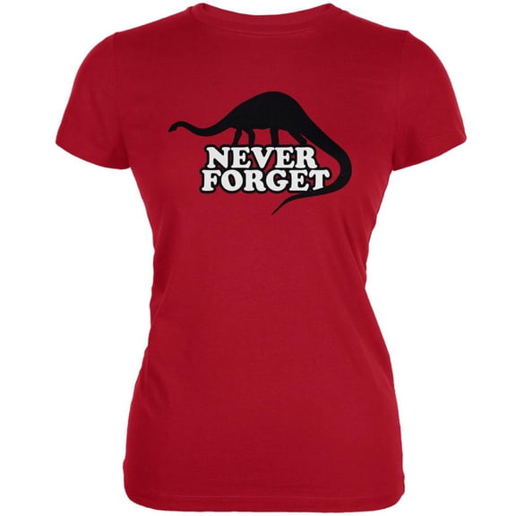 Jurassic - Never Forget Red Juniors Soft T-Shirt - Medium
