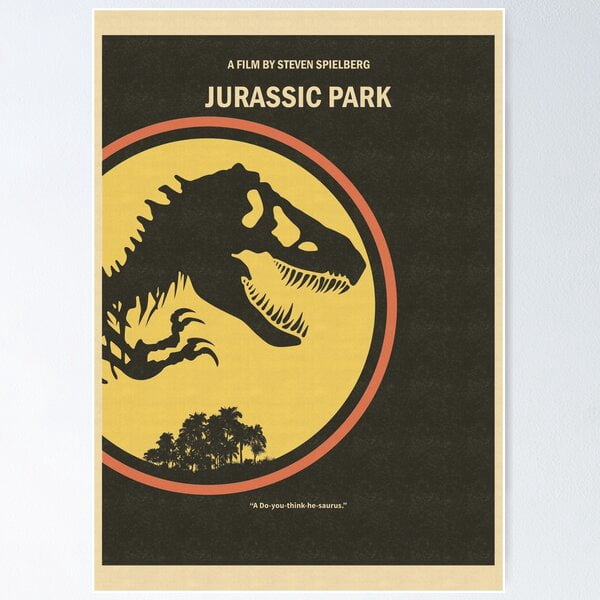 Jurassic Park 1993 Minimalist Movie Poster Poster Wall Art Modern Wall jurassic-park-1993-minimalist-movie-poster-poster-wall-art-modern-wall