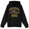thumbnail image 1 of Jurassic Park 1993 Roaring T-Rex Adult Black Long Sleeve Hooded Sweatshirt-XL, 1 of 4