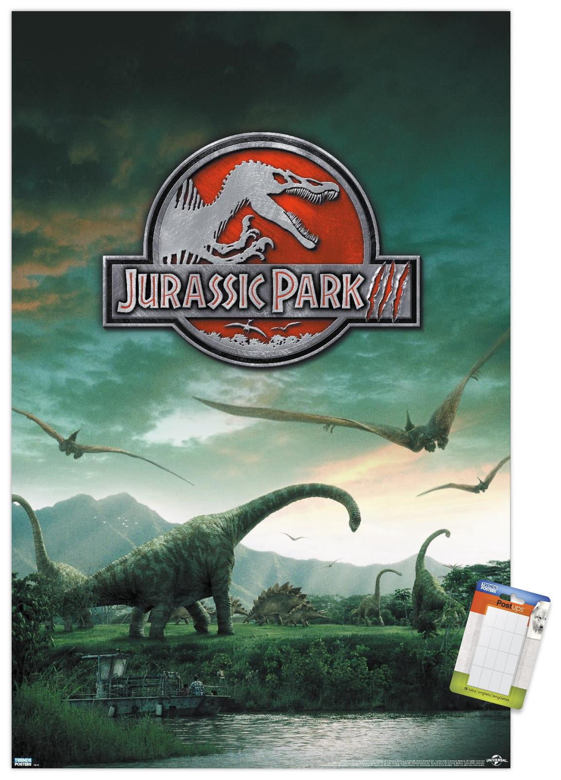 Jurassic Park 3 - Dinosaurs Wall Poster, 14.725" x 22.375"