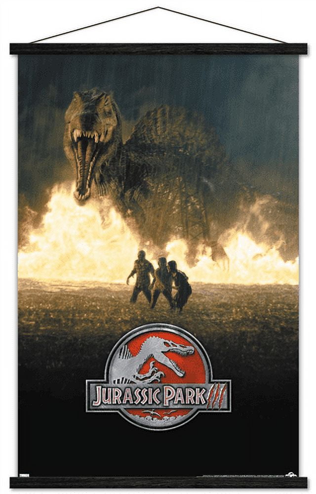 Jurassic Park 3 - Run Wall Poster with Wooden Magnetic Frame