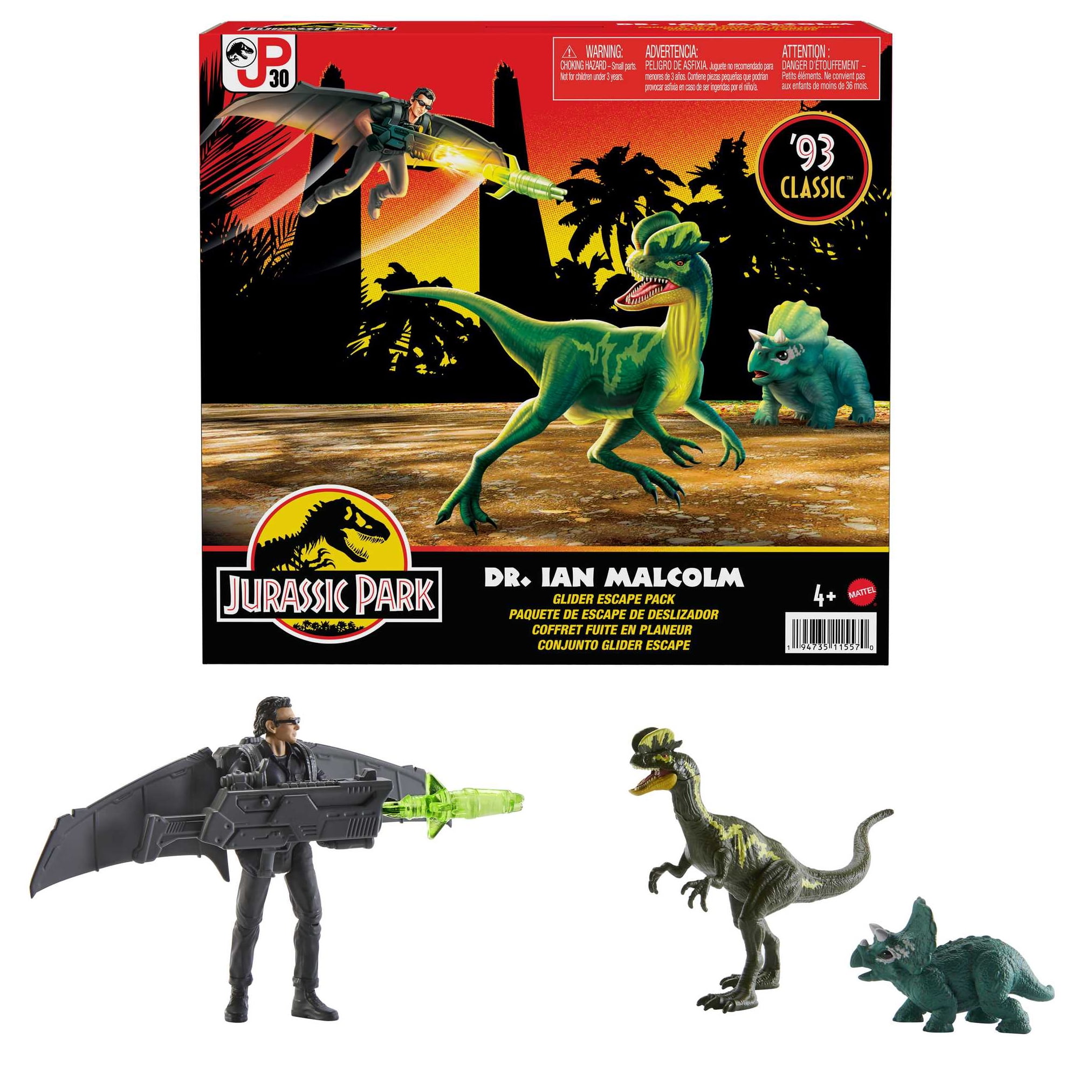 Jurassic Park '93 Classic Dr. Ian Malcolm Glider Escape Pack
