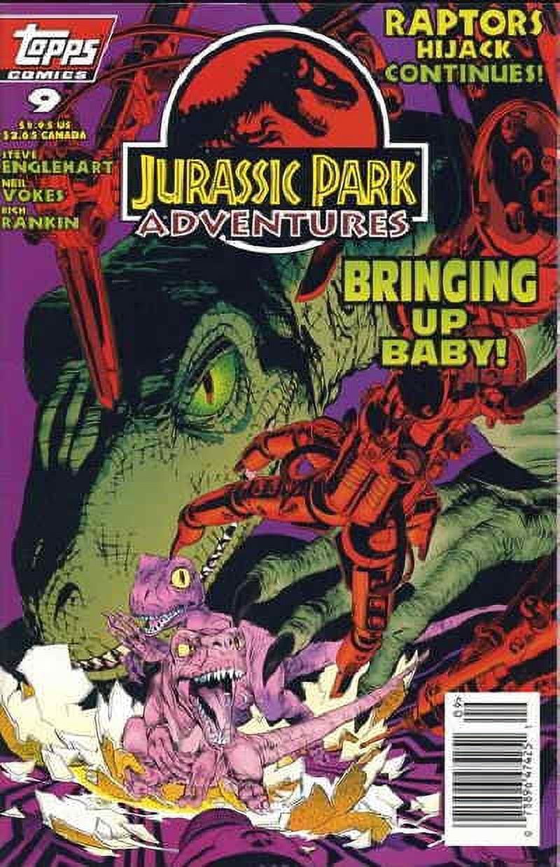 Jurassic Park Adventures #9 VF ; Topps Comic Book