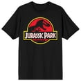 thumbnail image 1 of Jurassic Park Logo on Black Short Sleeve Adult T-Shirt-XXL, 1 of 4