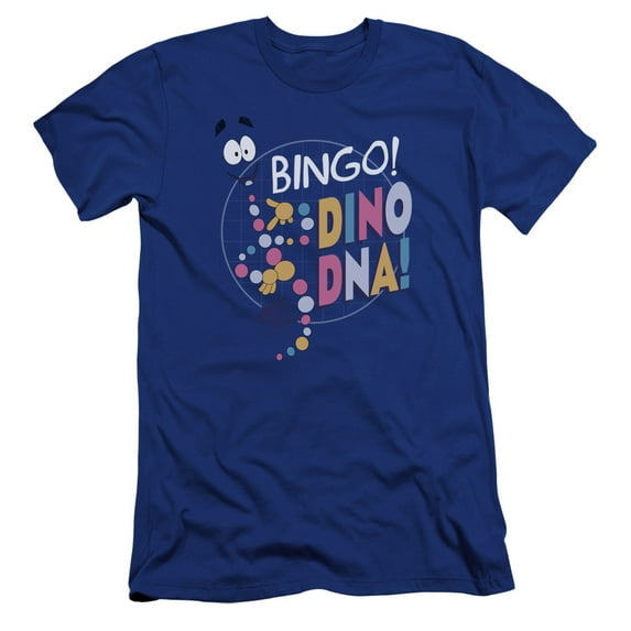 Jurassic Park Bingo Dino Dna Premium S/S Adult 30/1 T-Shirt Royal Blue