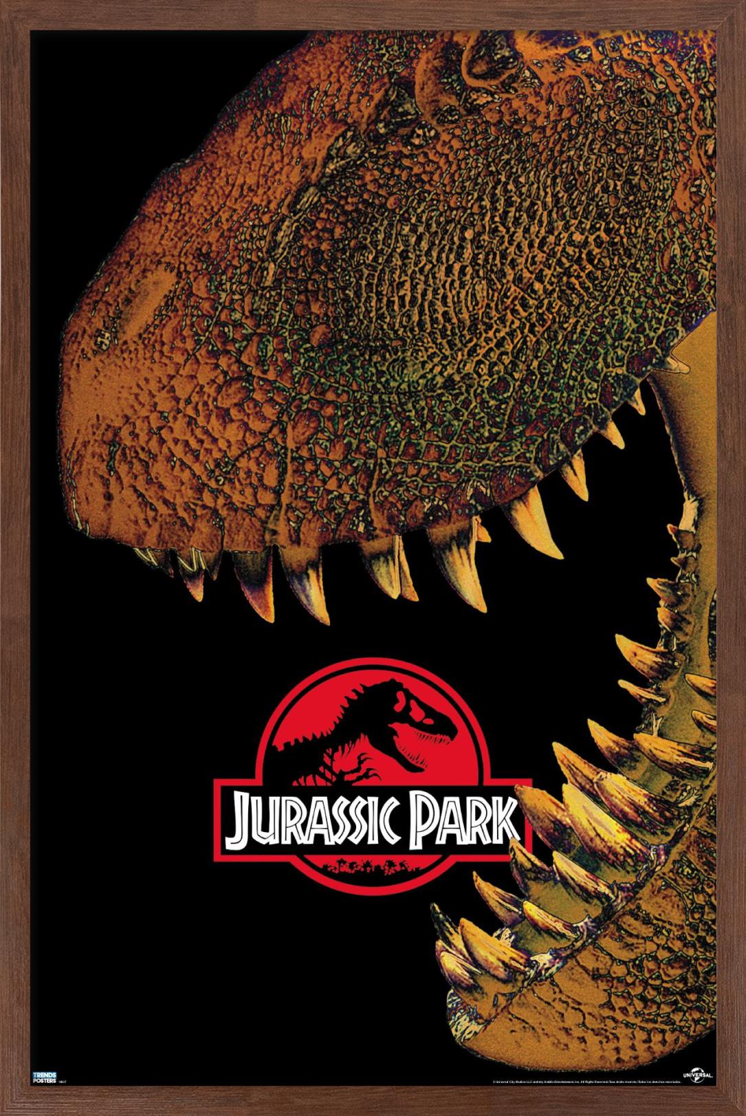 Jurassic Park - Bite Wall Poster, 22.375" x 34", Framed