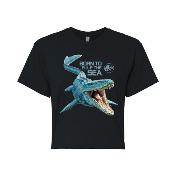 Jurassic Park - Born To Rule The Sea - Juniors Cropped Graphic T-Shirt