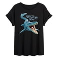 thumbnail image 1 of Jurassic Park - Born To Rule The Sea - Women's Oversized Graphic T-Shirt, 1 of 4