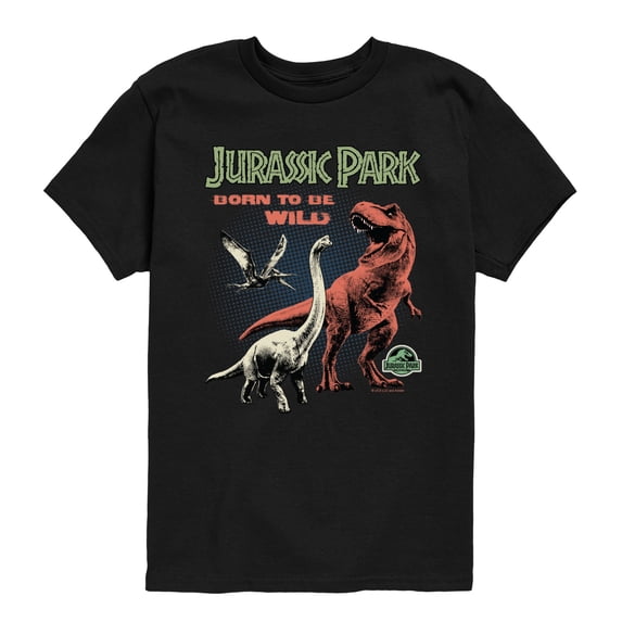 Jurassic Park - Born to be Wild - Youth Boys Short Sleeve Graphic T-Shirt