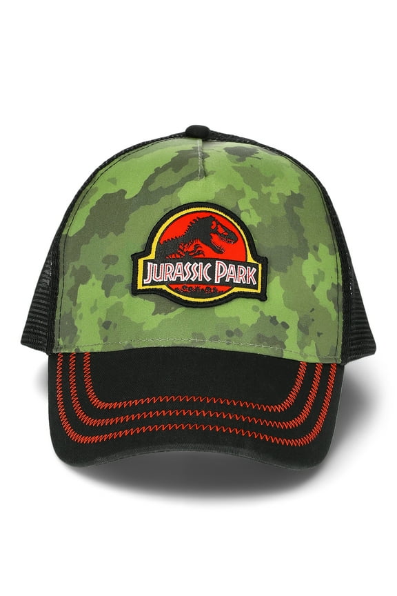 Jurassic Park Boys Classic Camo Baseball Hat, One Size Fits Most