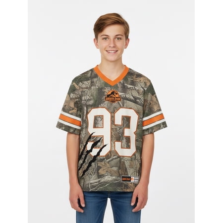 Marvel Jurassic Park Boys’ Elevated Graphic Jersey, Sizes 4–18