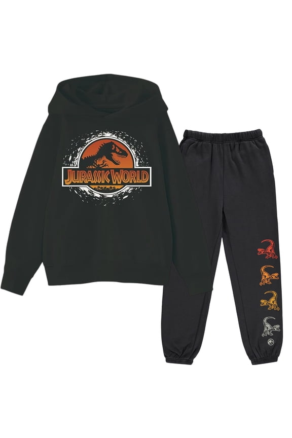 Boys Jurassic World Hoodie and Jogger Set for Youth Boys Sizes 4-7