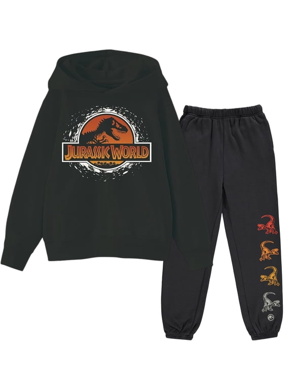 Boys Jurassic World Hoodie and Jogger Set for Youth Boys Sizes 4-7
