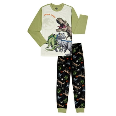 Jurassic Park Boys Long Sleeve Pajamas Set, 2-Piece, Sizes 4-12