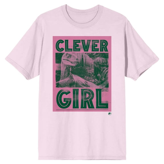 Jurassic Park Clever Girl Crew Neck Short Sleeve Cradle Pink Men's T-shirt-Medium