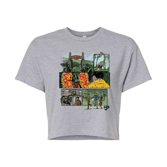 Jurassic Park - Comic - Juniors Cropped Graphic T-Shirt