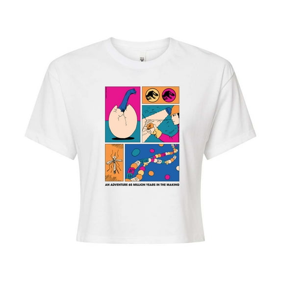 Jurassic Park - Dino Dna - Juniors Cropped Graphic T-Shirt