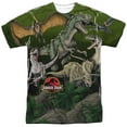 thumbnail image 1 of Jurassic Park Dinosaur Movie Series Pack Of Dinosaurs Adult Front Print T-Shirt, 1 of 2