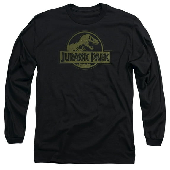 Jurassic Park - Distressed Logo - Long Sleeve Shirt - Small