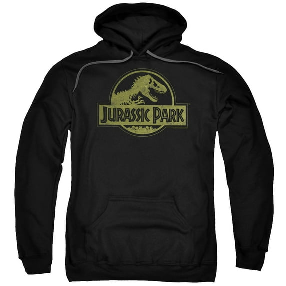 Jurassic Park - Distressed Logo - Pull-Over Hoodie - Small
