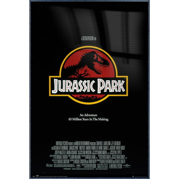Jurassic Park - Framed Movie Poster (Regular Style) (Size: 24" X 36") (Orbit Blue Aluminum Frame)