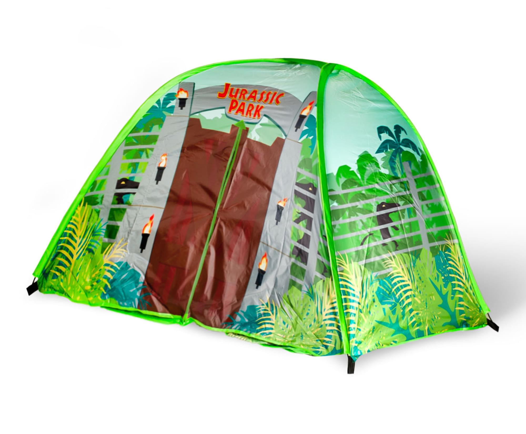 Jurassic Park Gates Polyester Portable Indoor Bed Tent Pop-Up Canopy, Green