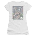 thumbnail image 1 of Jurassic Park Giant Door S/S Junior Women's T-Shirt Sheer White, 1 of 2